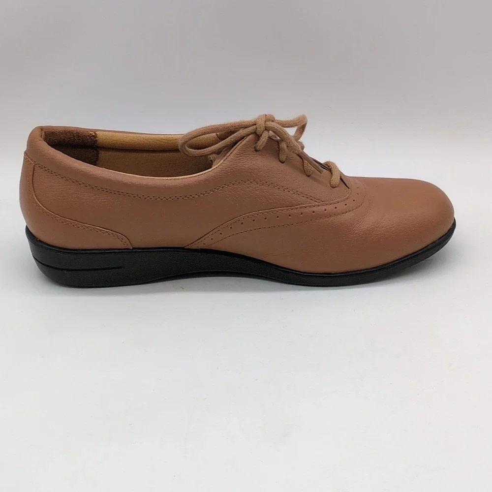 Dr. Scholl's Shoes Womens Beige 9‎ Leather Walking Oxfords Air Pillo E6Y-2X